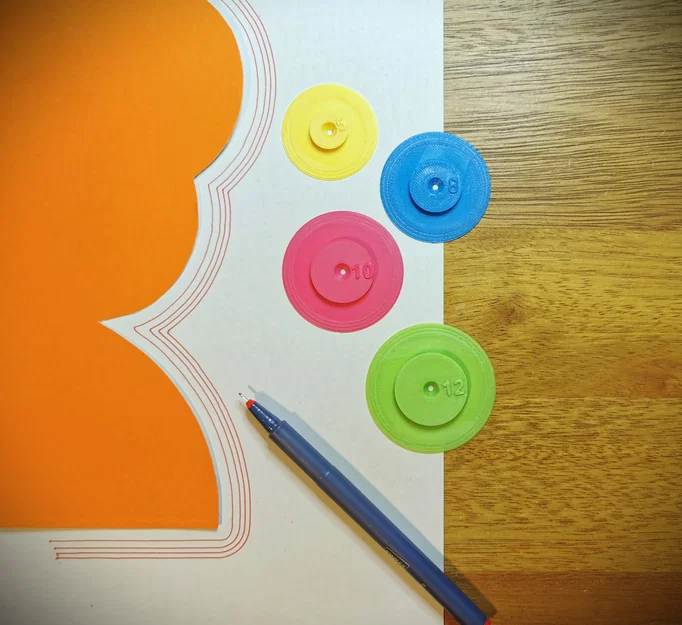 Bộ dụng cụ đánh dấu đường may (Seam Allowance Tools) 3D in - Image 1