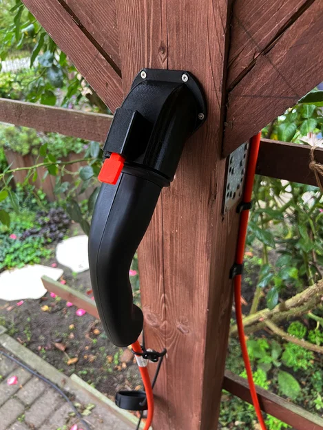 Giá treo đầu sạc xe điện Type 2 (EV) gắn tường - Image 1