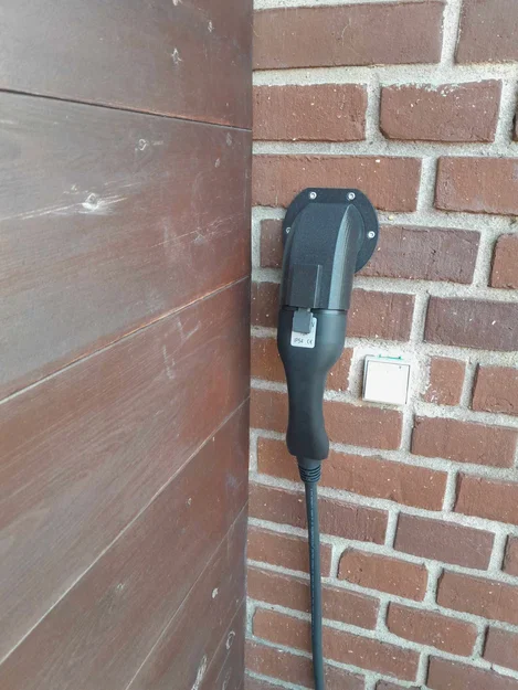 Giá đỡ đầu sạc xe điện Type 2 (Type 2 EV charging holder) - Image 1