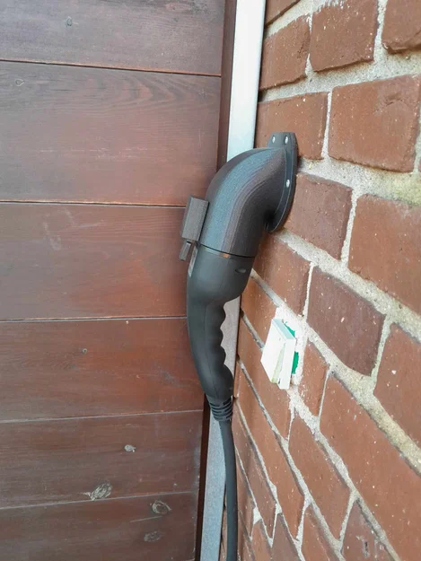 Giá đỡ đầu sạc xe điện Type 2 (Type 2 EV charging holder) - Image 2