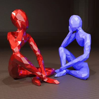 Low Poly Unseen Dimensions - Sculpture (Tượng điêu khắc)