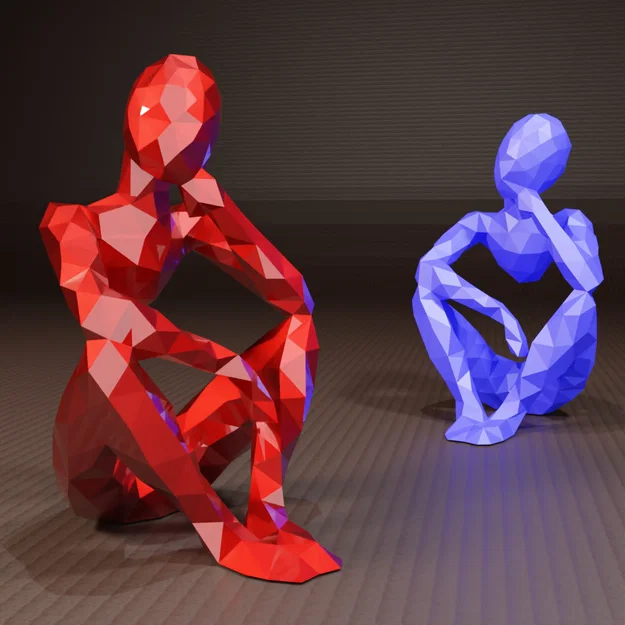 Tượng Low Poly Beyond Sight - Image 1