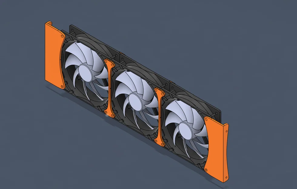 Bộ gắn tường quạt 120mm cho case server Rosewill RSV-R4000U 4U - Image 1
