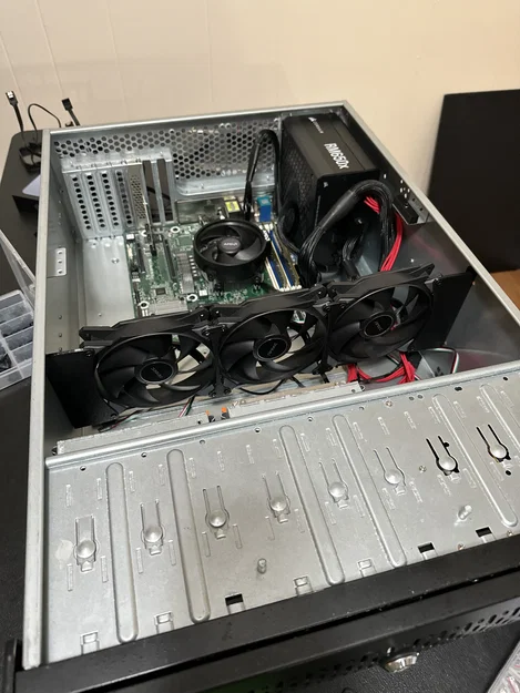 Bộ gắn tường quạt 120mm cho case server Rosewill RSV-R4000U 4U - Image 6