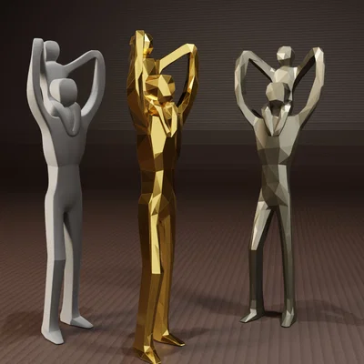 Tượng Low Poly Ngày của Cha