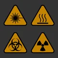 Bộ Biển Báo Nguy Hiểm Hazard Signs Cho Máy In 3D - File STL Chuẩn - Thumbnail 3