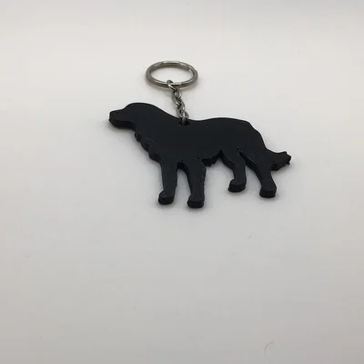 Móc khóa hình chú chó Golden Retriever in 3D đáng yêu