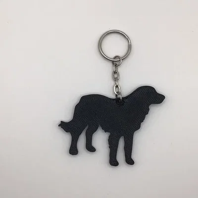 Móc khóa hình chú chó Golden Retriever in 3D đáng yêu