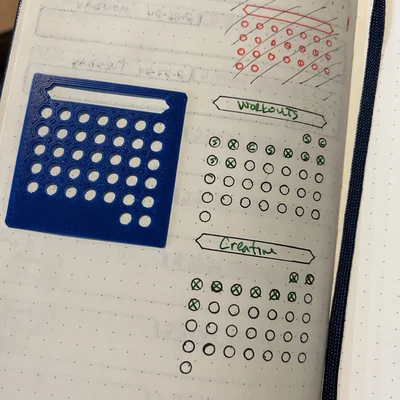Khuôn Mẫu Vẽ Lịch Bullet Journal Tùy Chỉnh Bằng In 3D