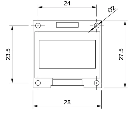 Khung cố định màn hình OLED SSD1306 0.96 inch cho dự án DIY - Image 4