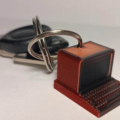 Móc khóa hình máy tính cổ điển 3D độc đáo cho tín đồ công nghệ
