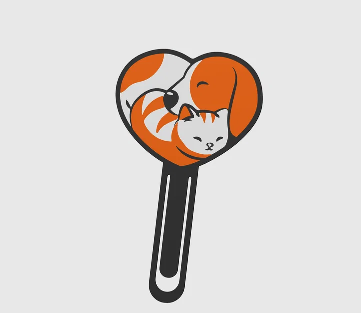 Mẫu Bookmark in 3D hình thú cưng dễ thương - Image 1