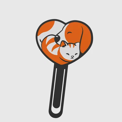 Mẫu Bookmark in 3D hình thú cưng dễ thương