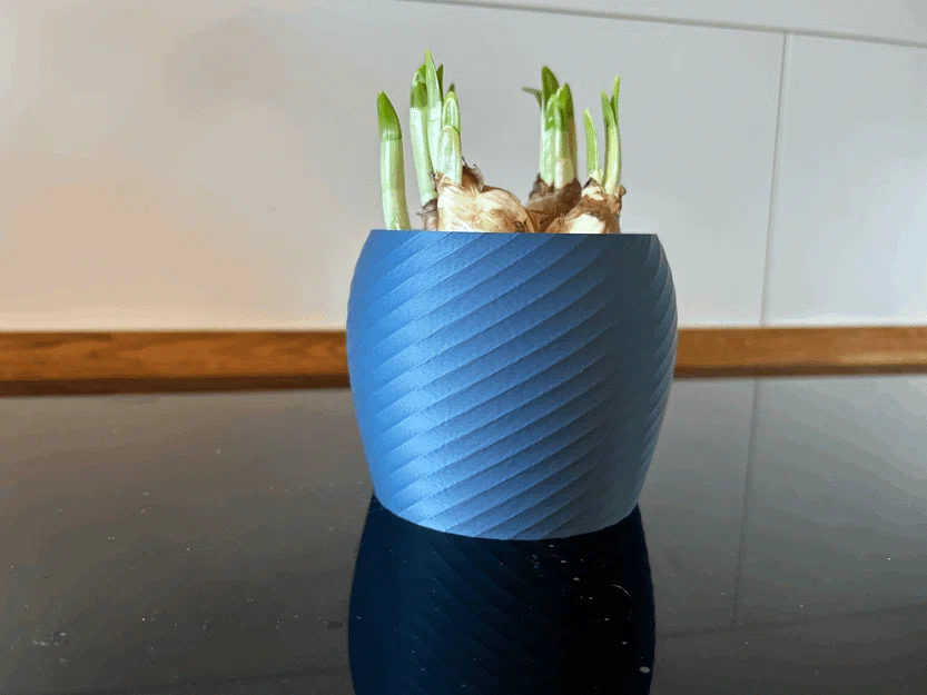 Chậu trồng cây mini 3D họa tiết xoắn hiện đại tinh tế - Image 2