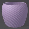 Chậu trồng cây mini 3D họa tiết xoắn hiện đại tinh tế - Thumbnail 3