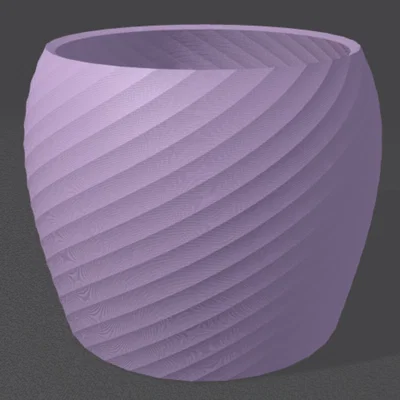 Chậu trồng cây mini 3D họa tiết xoắn hiện đại tinh tế