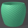 Chậu trồng cây mini 3D họa tiết xoắn hiện đại tinh tế - Thumbnail 4