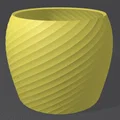 Chậu trồng cây mini 3D họa tiết xoắn hiện đại tinh tế - Thumbnail 5