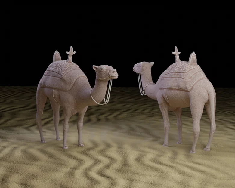 Mô hình 3D Lạc đà (Camel) trang trí chi tiết sắc nét - Image 1
