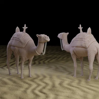 Mô hình 3D Lạc đà (Camel) trang trí chi tiết sắc nét