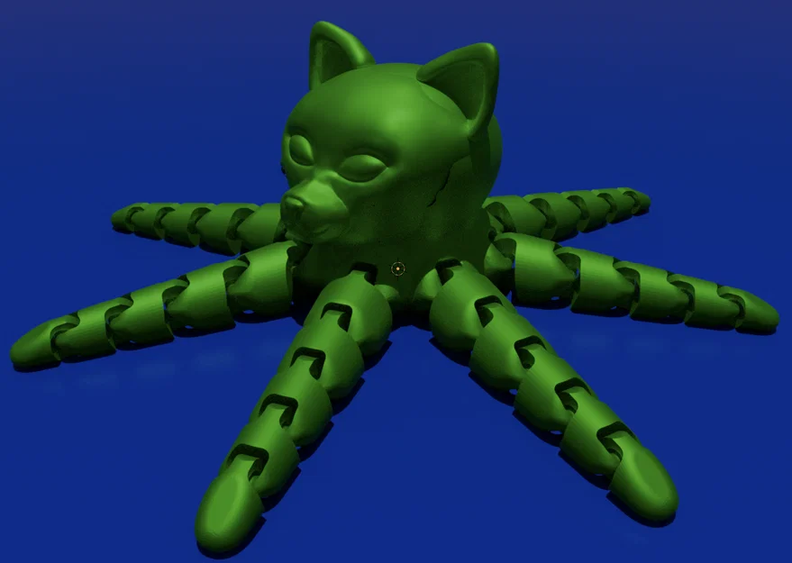 Octo-Cat: Mô hình mèo bạch tuộc khớp nối đáng yêu để in 3D - Image 1
