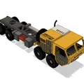 Khung gầm xe tải quân sự màu vàng (Yellow Military Truck Chassis) - Thumbnail 1