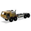 Khung gầm xe tải quân sự màu vàng (Yellow Military Truck Chassis) - Thumbnail 2