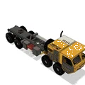 Khung gầm xe tải quân sự màu vàng (Yellow Military Truck Chassis) - Thumbnail 3
