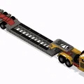 Rơ-moóc Lowboy xe tải Yellow Zil (Yellow Zil Truck Lowboy Trailer) - Thumbnail 4
