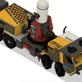 Xe tải quân sự CRAM màu vàng có chuyển động - Thumbnail 3