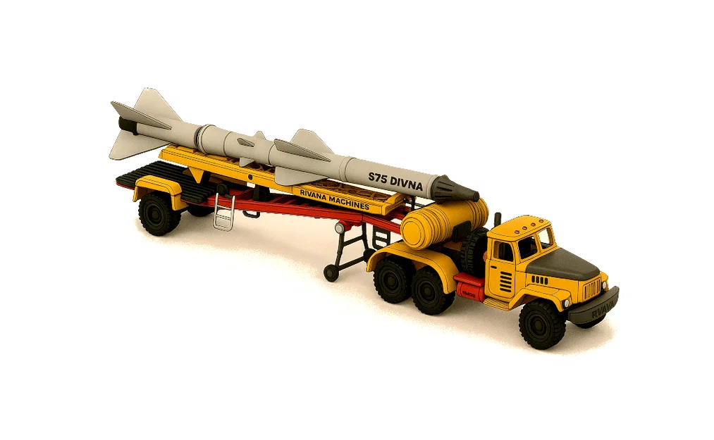 Xe tải chở SAM ZIL màu vàng (Yellow ZIL SAM Transport Truck) - Image 1