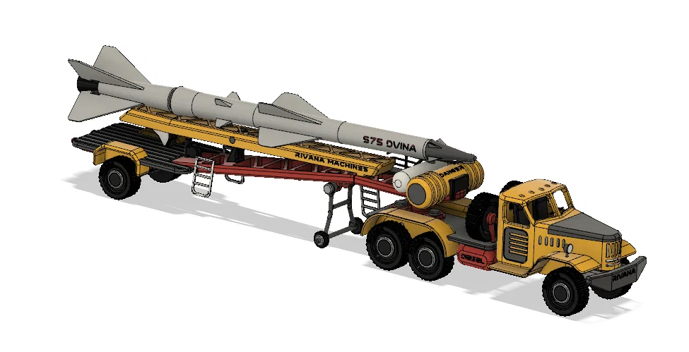 Xe tải chở SAM ZIL màu vàng (Yellow ZIL SAM Transport Truck) - Image 2