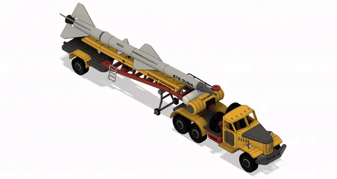 Xe tải chở SAM ZIL màu vàng (Yellow ZIL SAM Transport Truck) - Image 3
