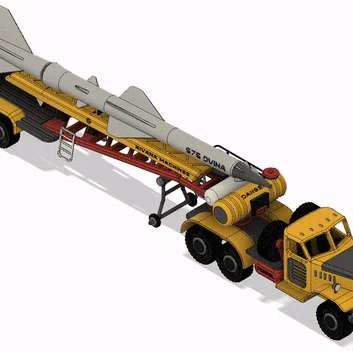 Xe tải chở SAM ZIL màu vàng (Yellow ZIL SAM Transport Truck)