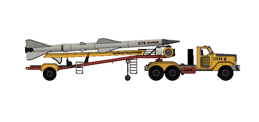 Xe tải chở SAM ZIL màu vàng (Yellow ZIL SAM Transport Truck) - Image 4