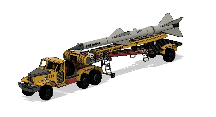 Xe tải chở SAM ZIL màu vàng (Yellow ZIL SAM Transport Truck) - Image 5