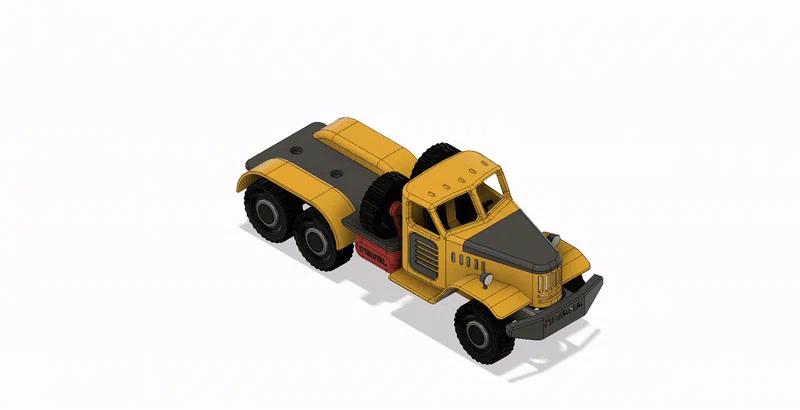 Xe tải chở SAM ZIL màu vàng (Yellow ZIL SAM Transport Truck) - Image 7