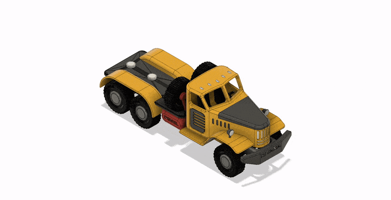 Xe cứu hỏa Yellow Zil màu vàng có chuyển động - Thumbnail 5