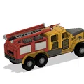 Xe cứu hỏa Yellow Zil màu vàng có chuyển động - Thumbnail 8
