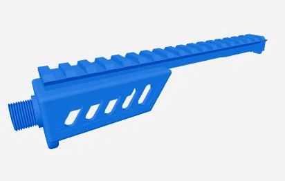 Rail gắn kèm và ren giảm thanh 14mm CCW cho Cyma Glock 18C - Image 1