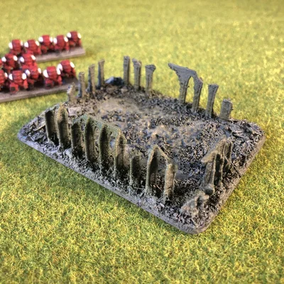 Mô hình tàn tích công trình Imperial quy mô 6mm cho Wargaming