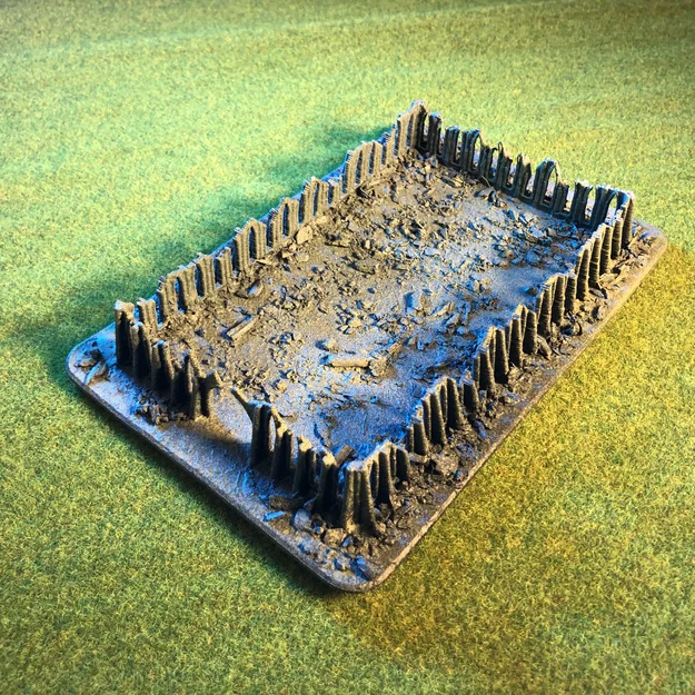 Mô hình tàn tích công trình Imperial cho sa bàn wargaming 6mm - Image 1