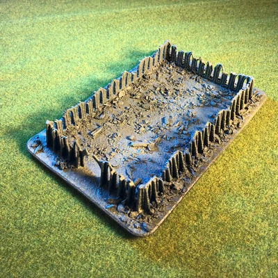 Mô hình tàn tích công trình Imperial cho sa bàn wargaming 6mm