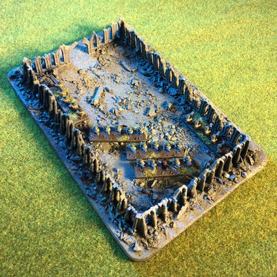 Mô hình tàn tích công trình Imperial cho sa bàn wargaming 6mm