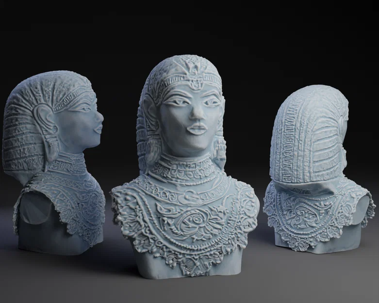 Mô hình 3D tượng bán thân Hoàng tử Ai Cập (Egyptian Prince Bust) - Image 1