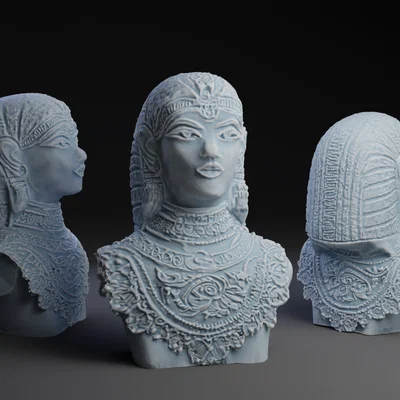 Mô hình 3D tượng bán thân Hoàng tử Ai Cập (Egyptian Prince Bust)