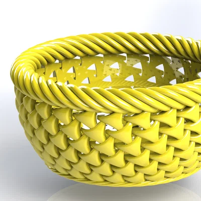 Chiếc bát trang trí đan lưới (Miska) - Mô hình 3D tinh tế