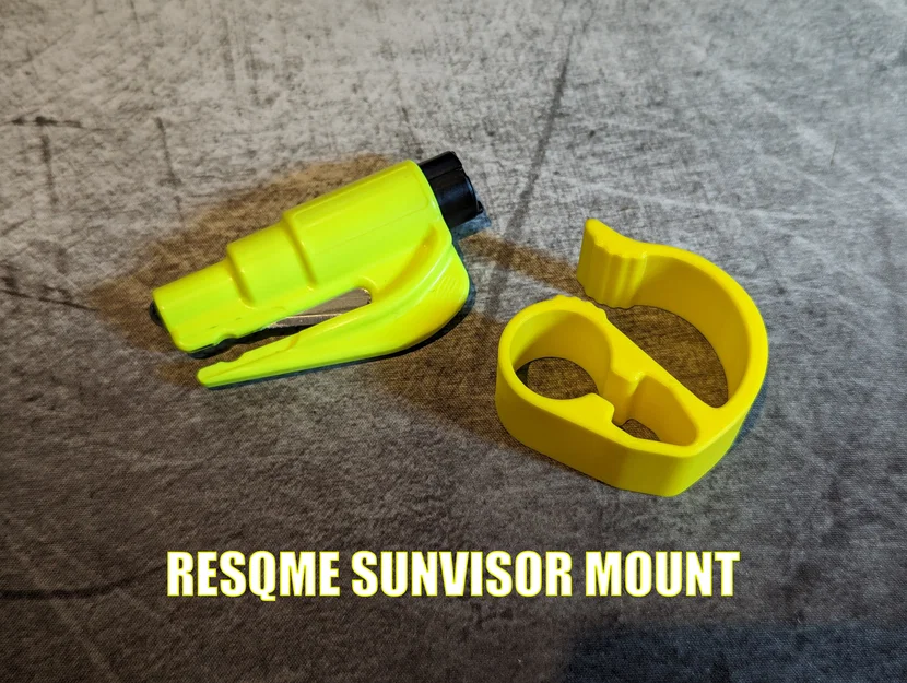 Kẹp gắn sunvisor cho Resqme (dao cắt dây seatbelt & phá kính) - Image 1