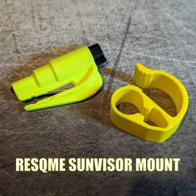 Kẹp gắn sunvisor cho Resqme (dao cắt dây seatbelt & phá kính)