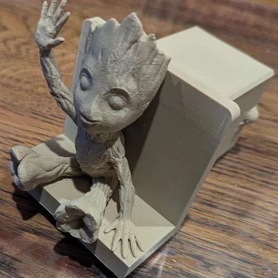 Nắp che đầu kéo xe hơi hình Groot 3D trang trí độc đáo